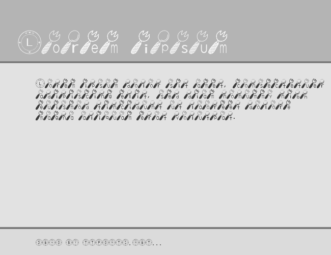 Tableware Font example
